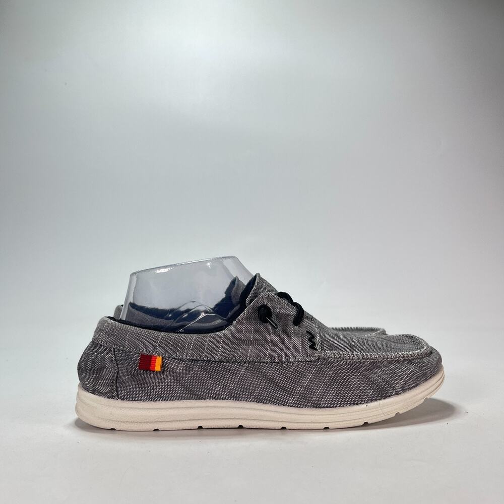 Cat & Jack Briar Charcoal Gray Canvas Lightweight Slip On Sneakers Youth Size 5